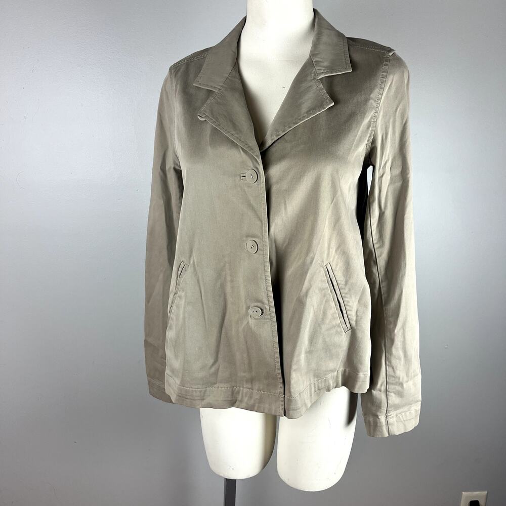 Eileen Fisher Khaki Utility Jacket Blazer - XS